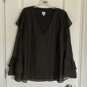Black and Gold Blouse